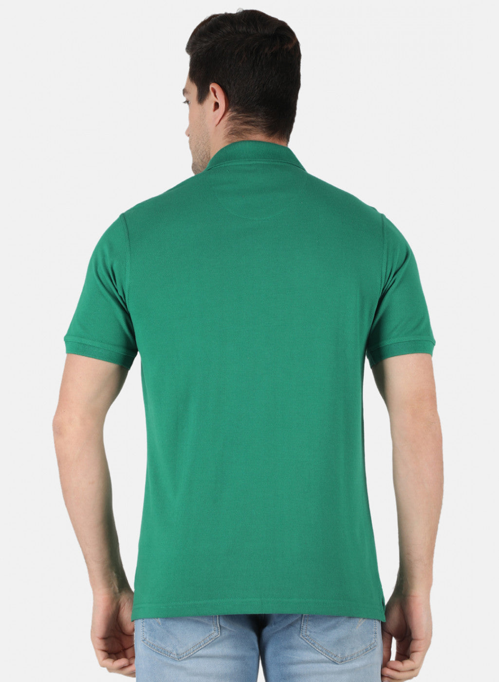 Men Green Plain T-Shirt