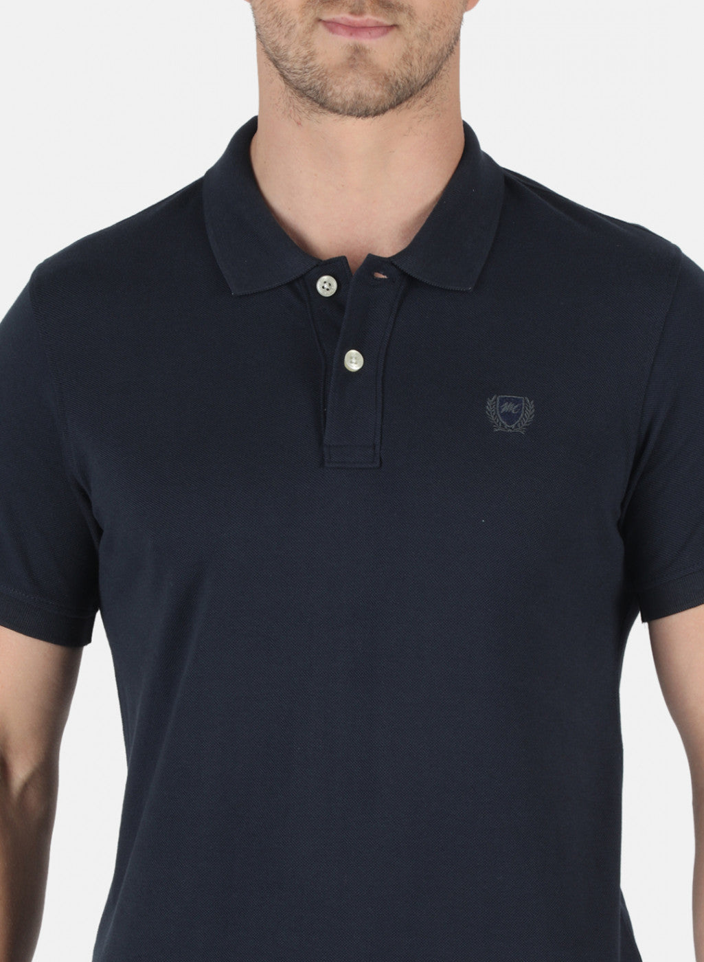 Men NAvy Blue Plain T-Shirt
