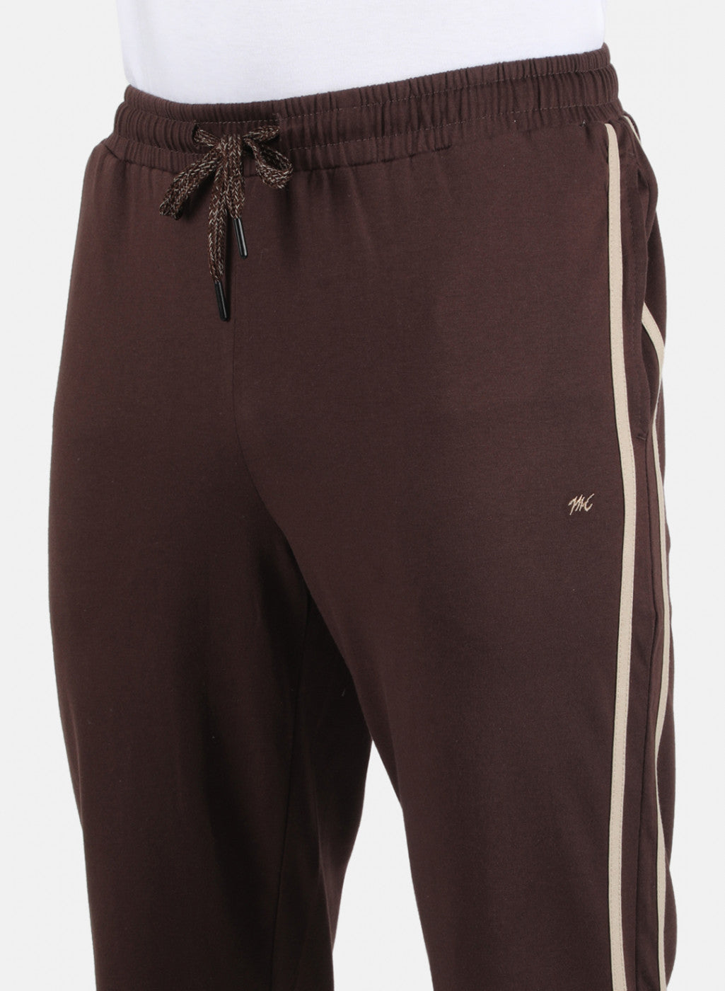 Men Brown Plain Capri