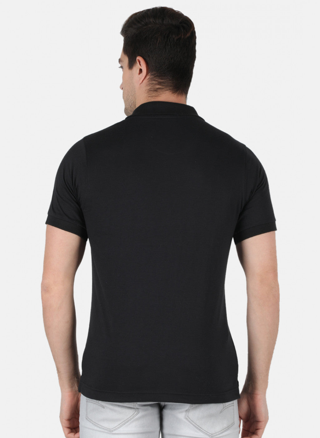 Men Blue Plain T-Shirt