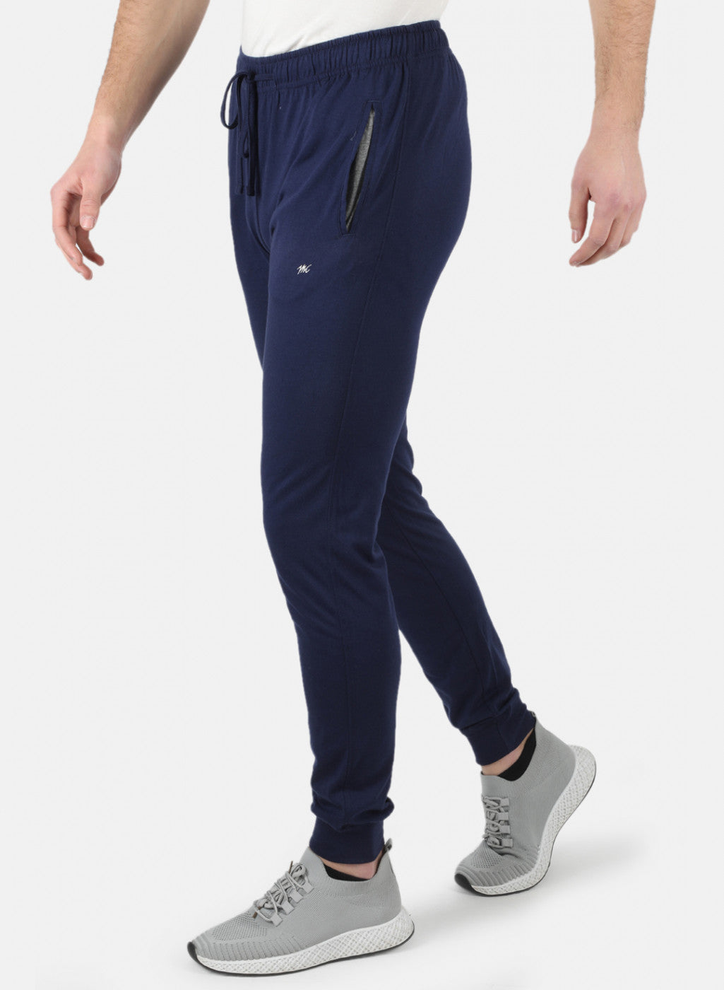 Men Blue Plain Lower