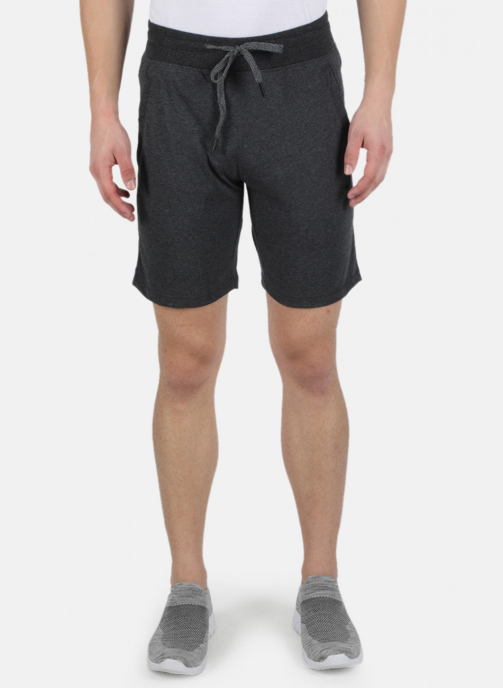Men Grey Plain Bermuda