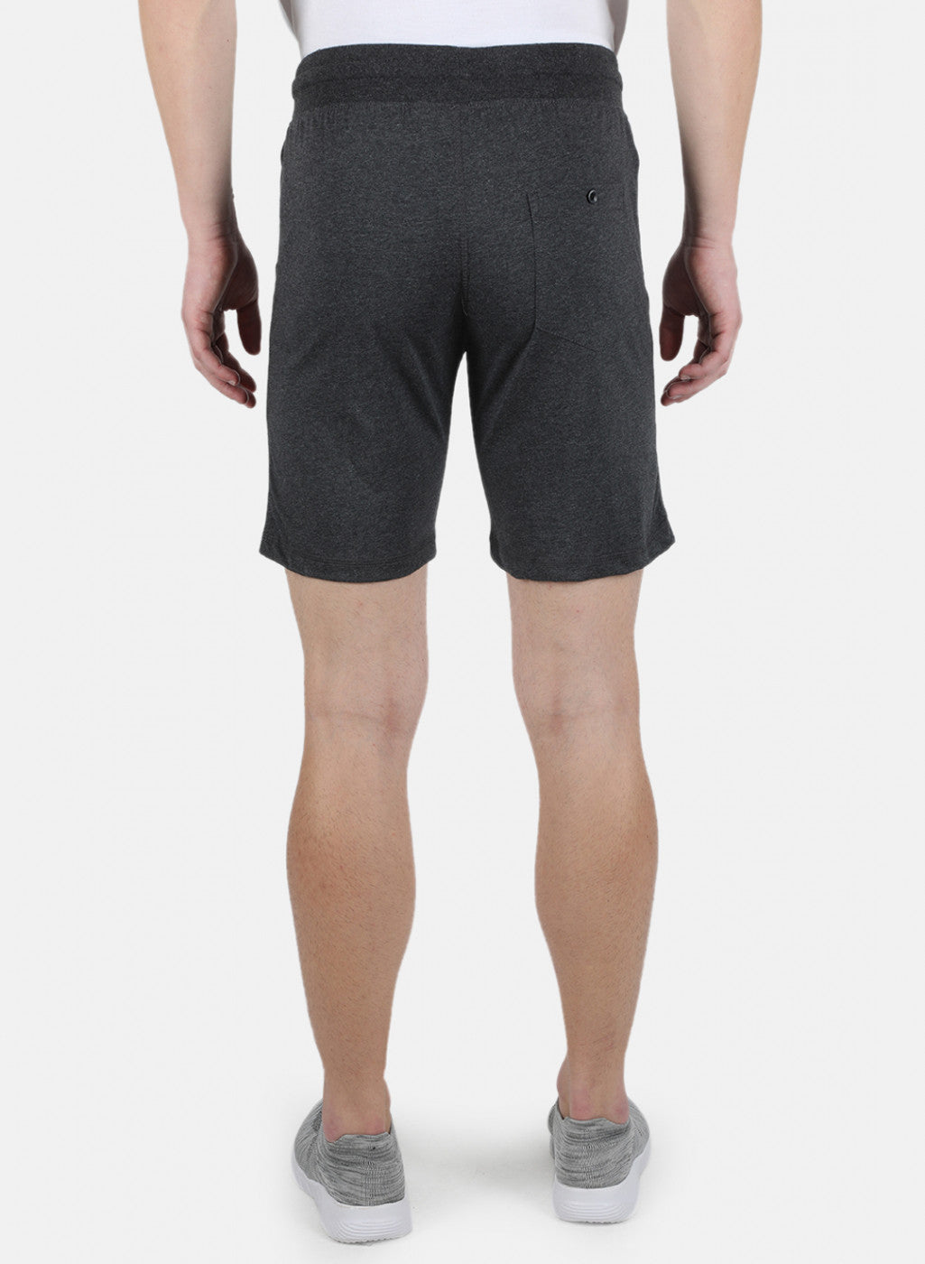 Men Grey Plain Bermuda