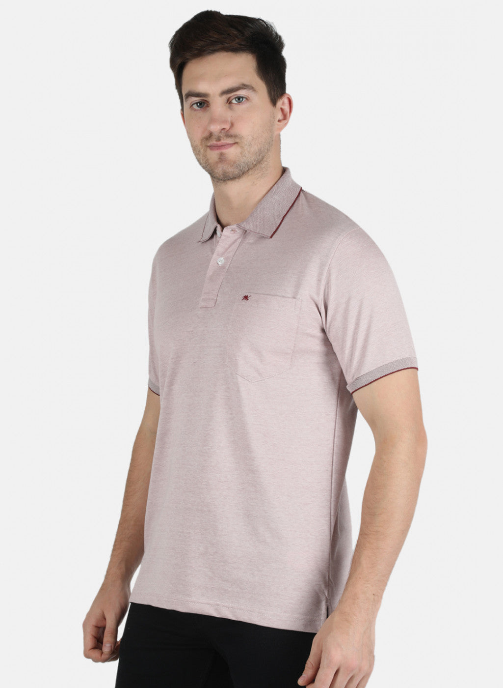 Men Maroon Plain T-Shirt