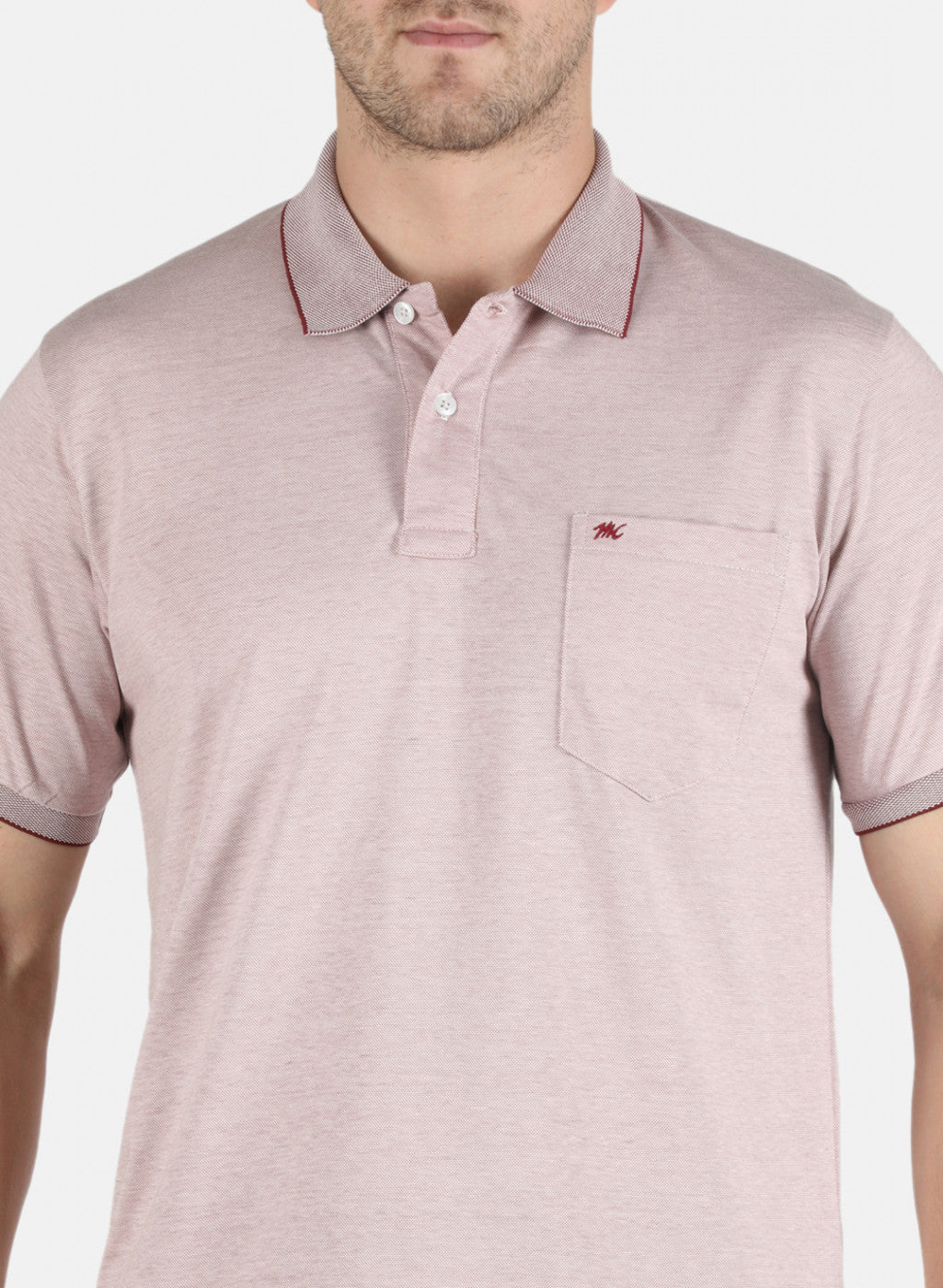 Men Maroon Plain T-Shirt
