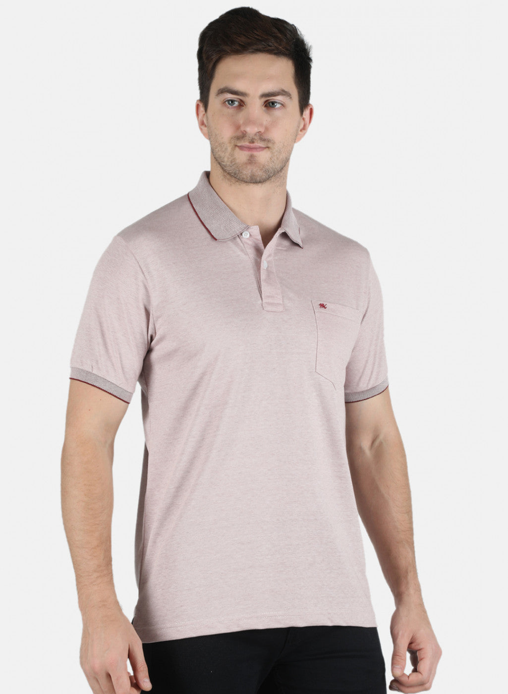 Men Maroon Plain T-Shirt