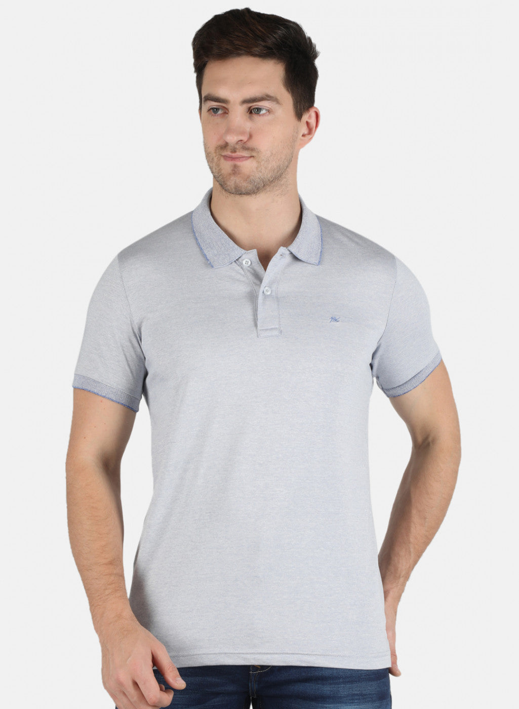Men Blue Plain T-Shirt