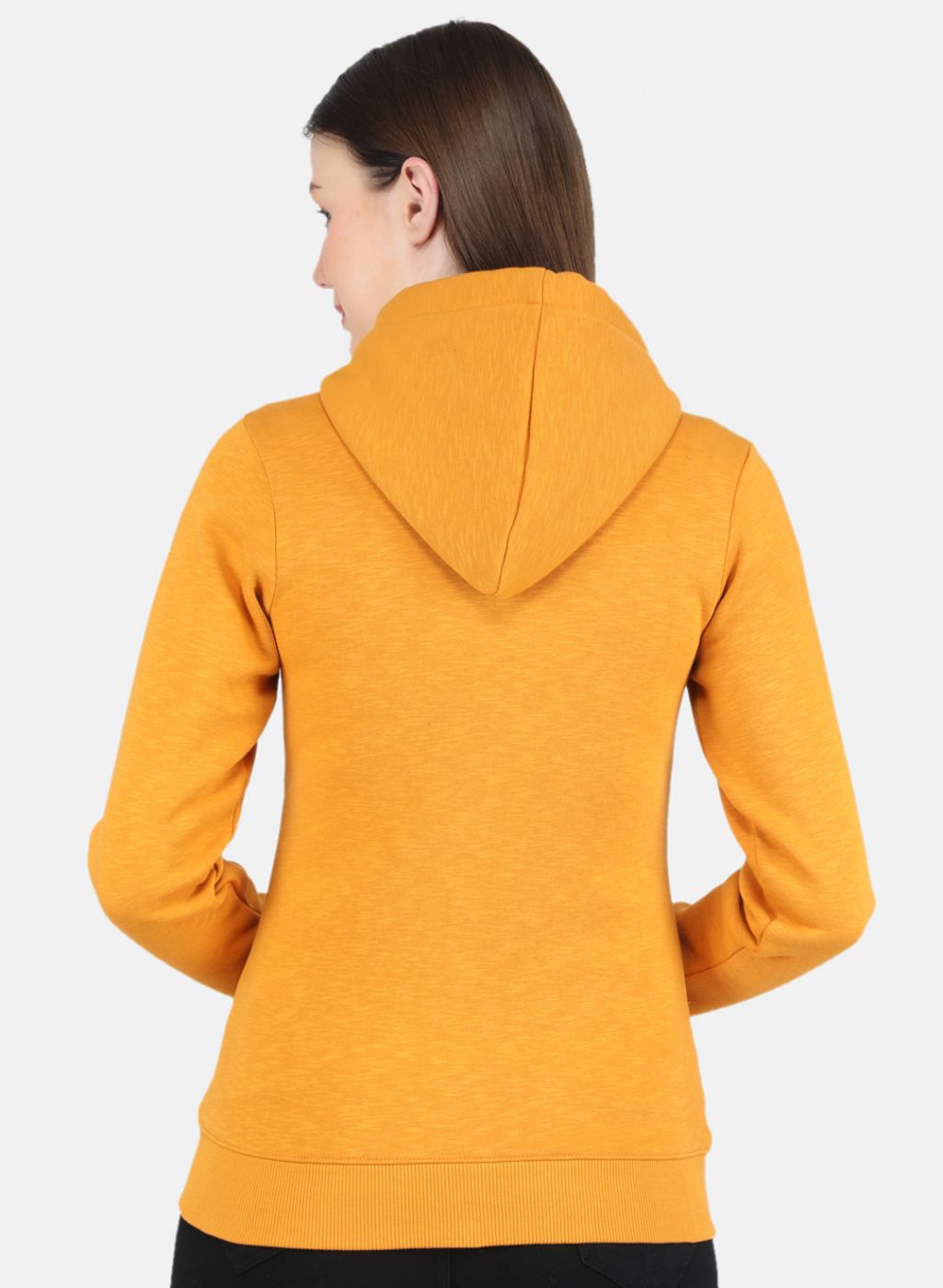 Women Mustard Solid Sweatshirt