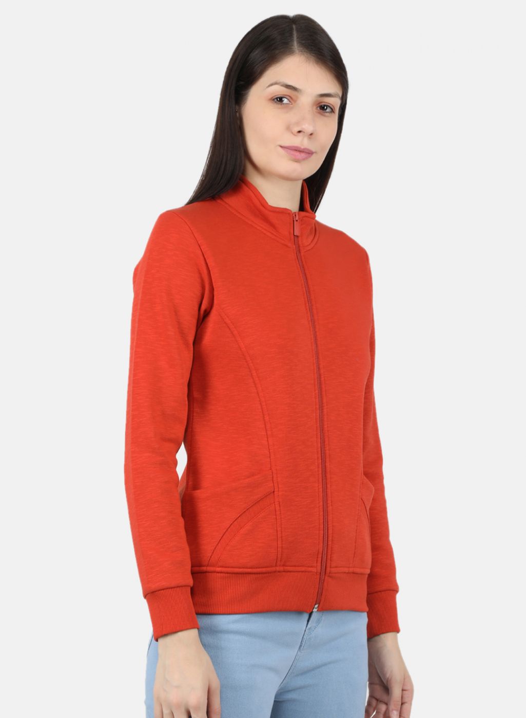 Women Pink Solid Sweatshirt