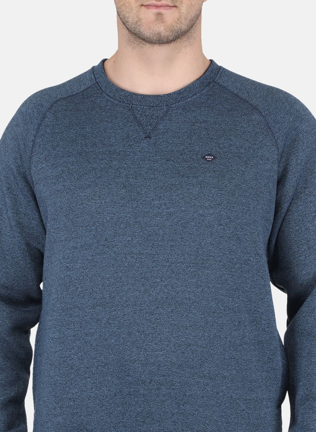 Men Blue Solid Sweatshirt