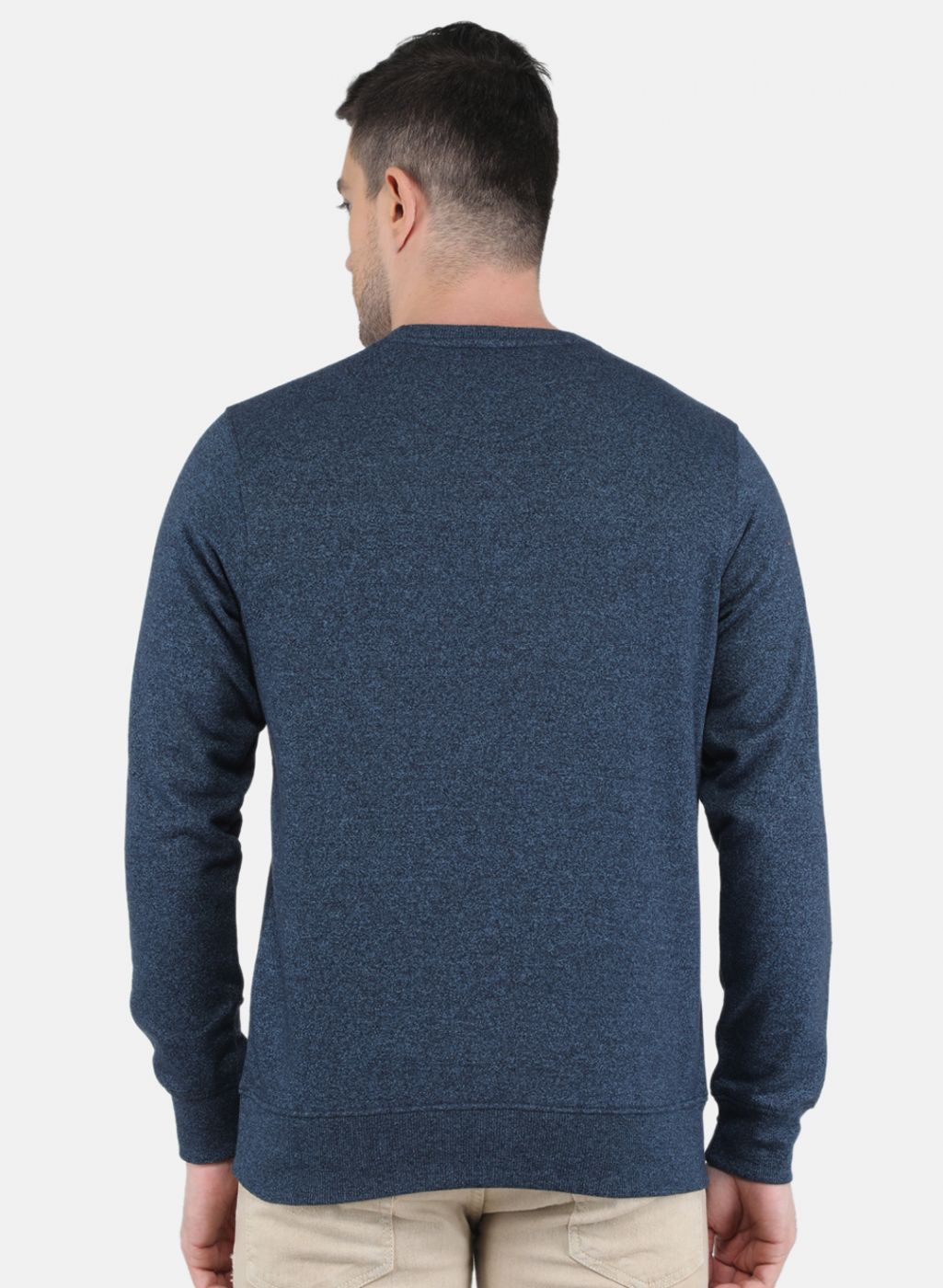 Men Blue Solid Sweatshirt