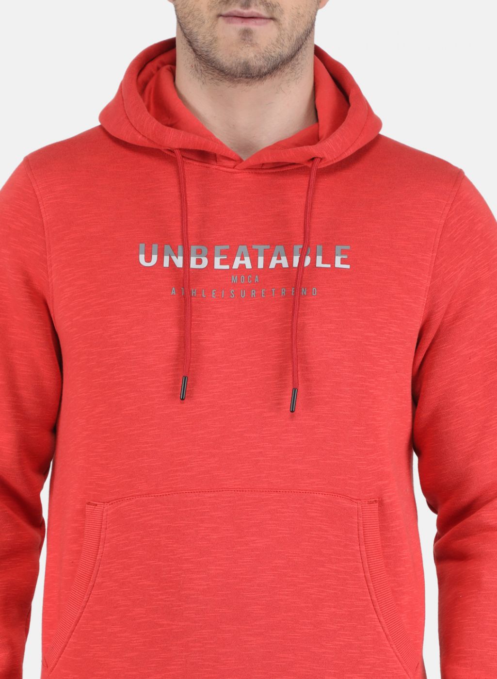 Men Orange Solid Sweatshirt