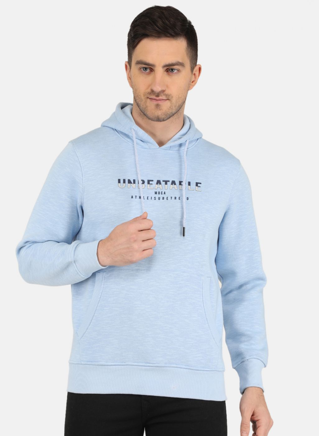 Men Blue Solid Sweatshirt