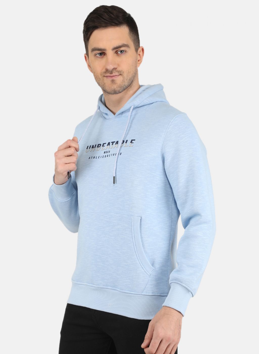Men Blue Solid Sweatshirt