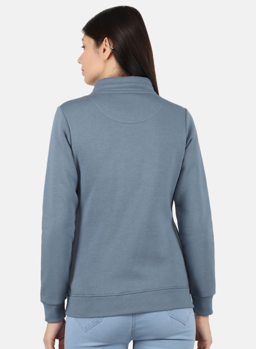 Women Grey Printed Sweatshirt