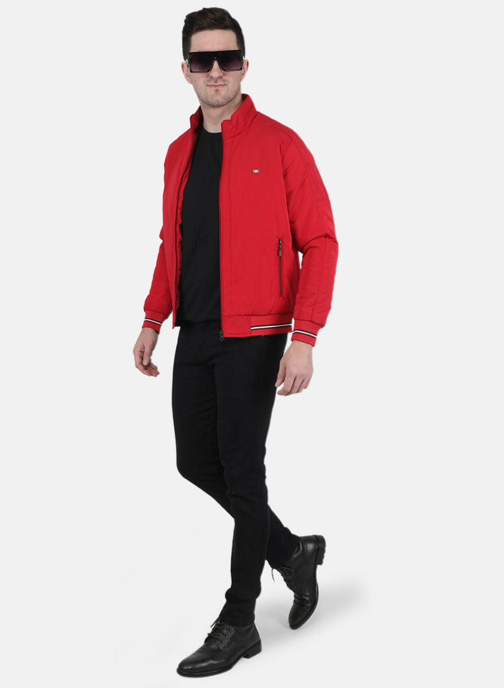 Men Red Solid Jacket