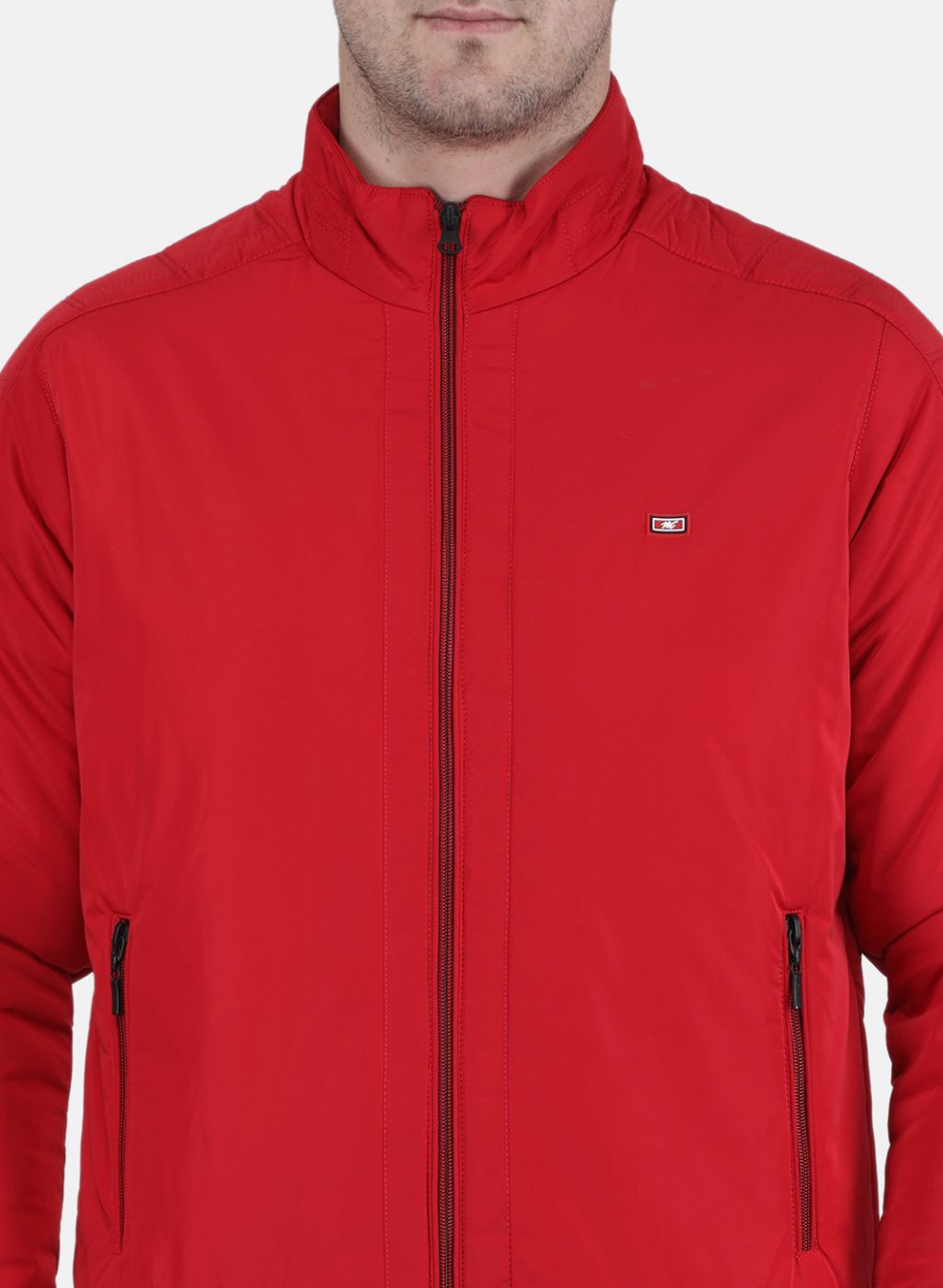 Men Red Solid Jacket