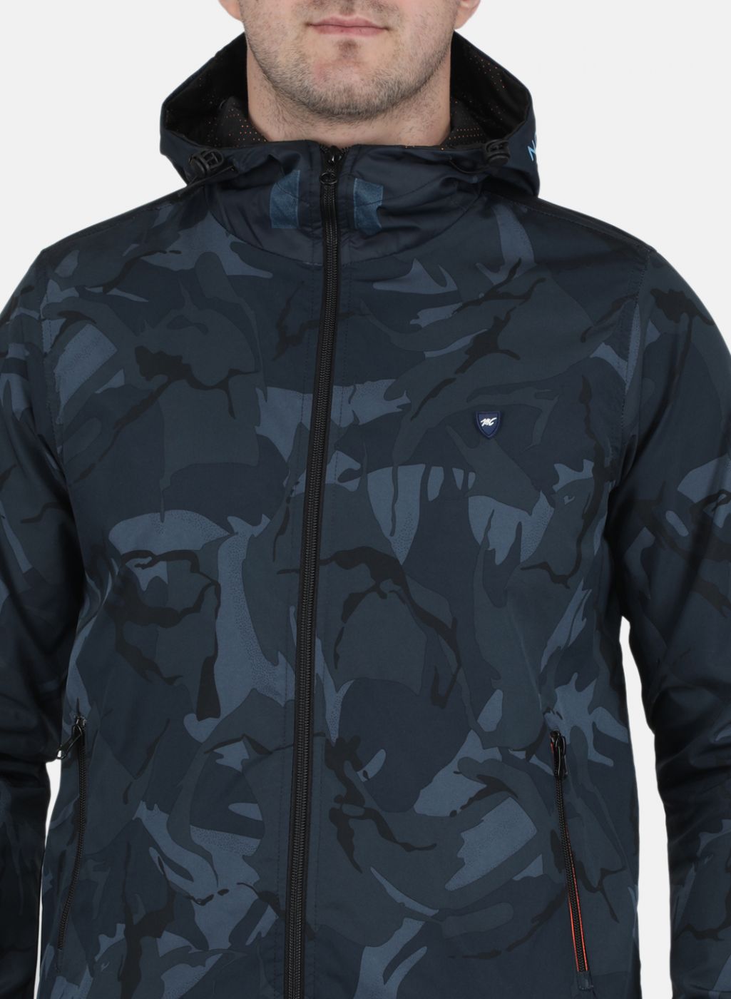 Men Blue Solid Jacket