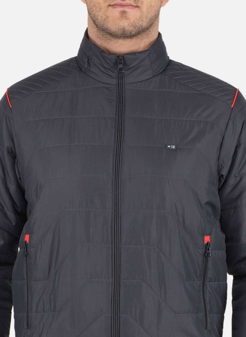 Men NAvy Blue Solid Jacket