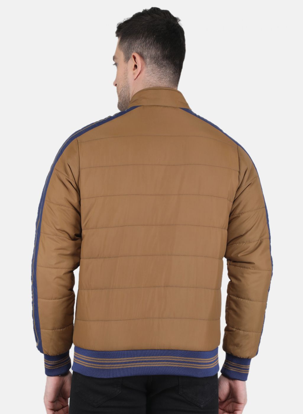 Men Brown Solid Jacket