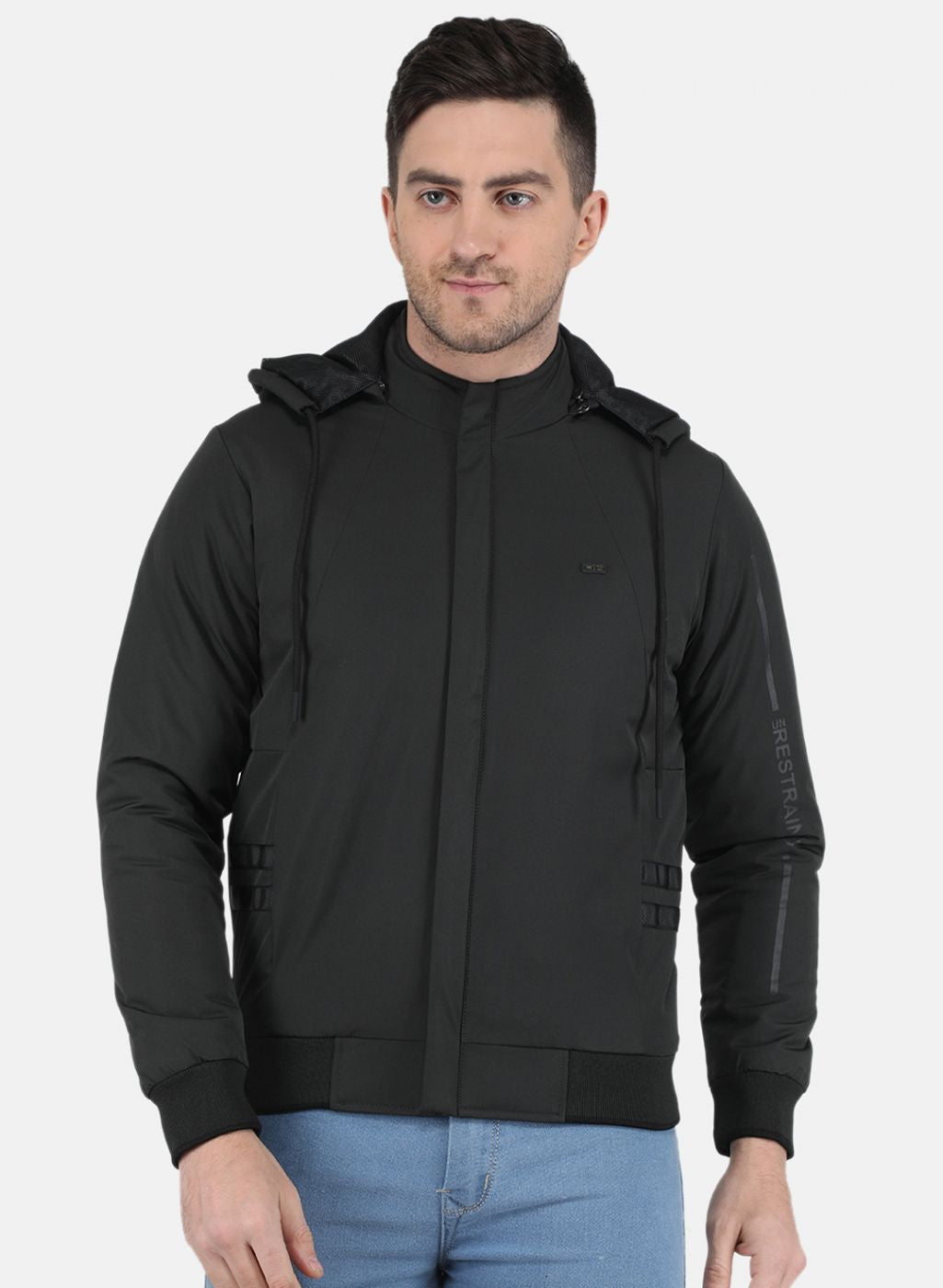 Men Olive Solid Jacket