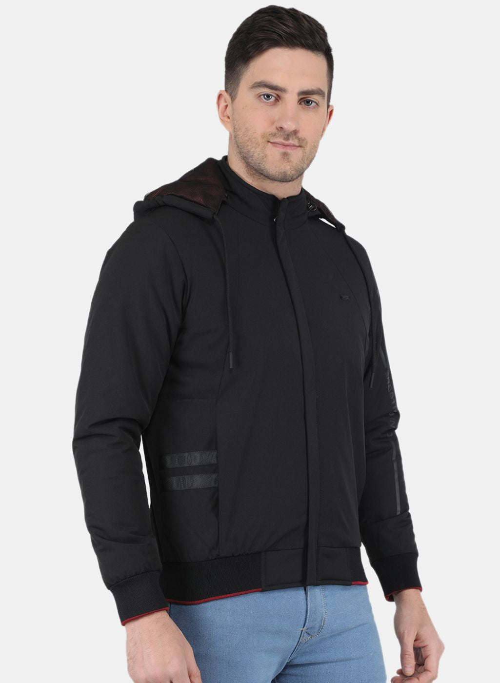 Men Black Solid Jacket