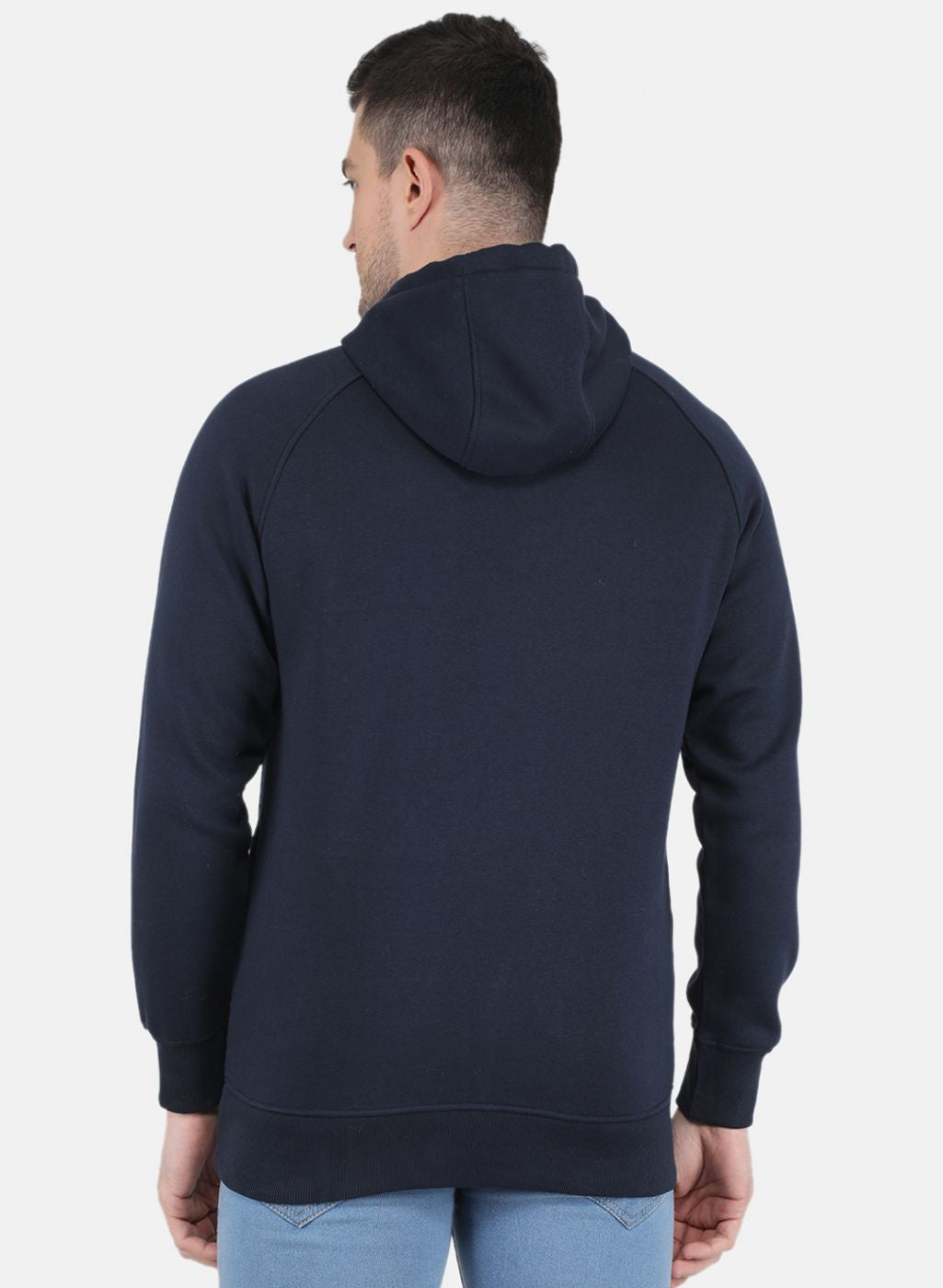 Men NAvy Blue Solid Sweatshirt