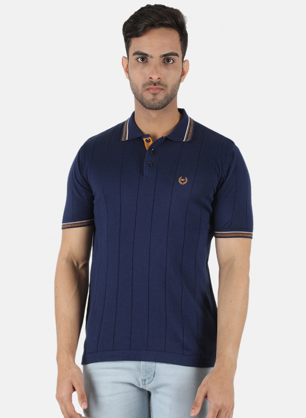 Men Blue Printed T-Shirt