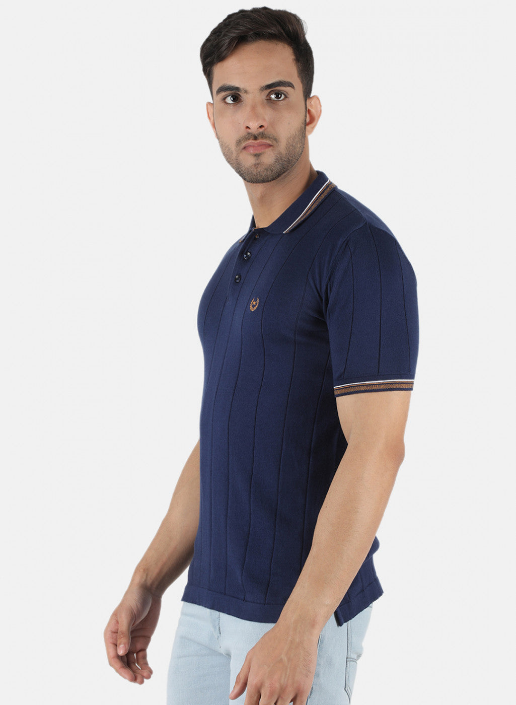 Men Blue Printed T-Shirt