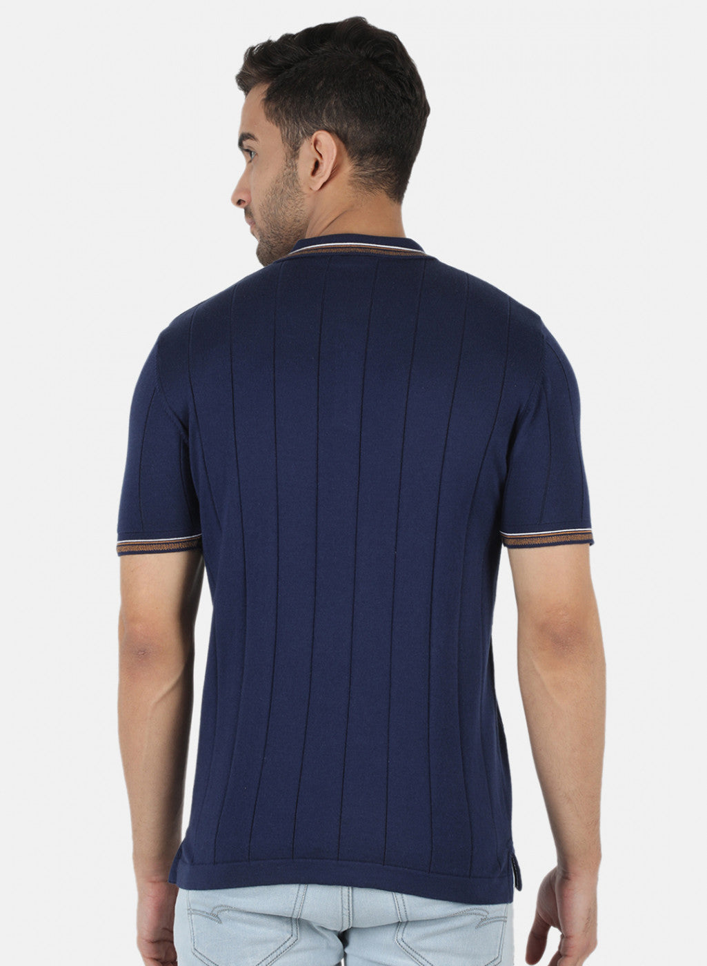 Men Blue Printed T-Shirt