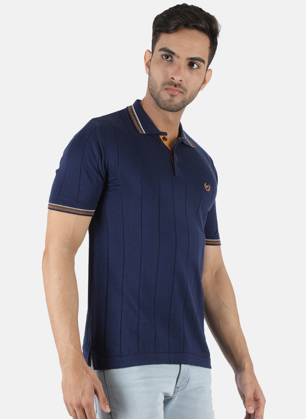 Men Blue Printed T-Shirt