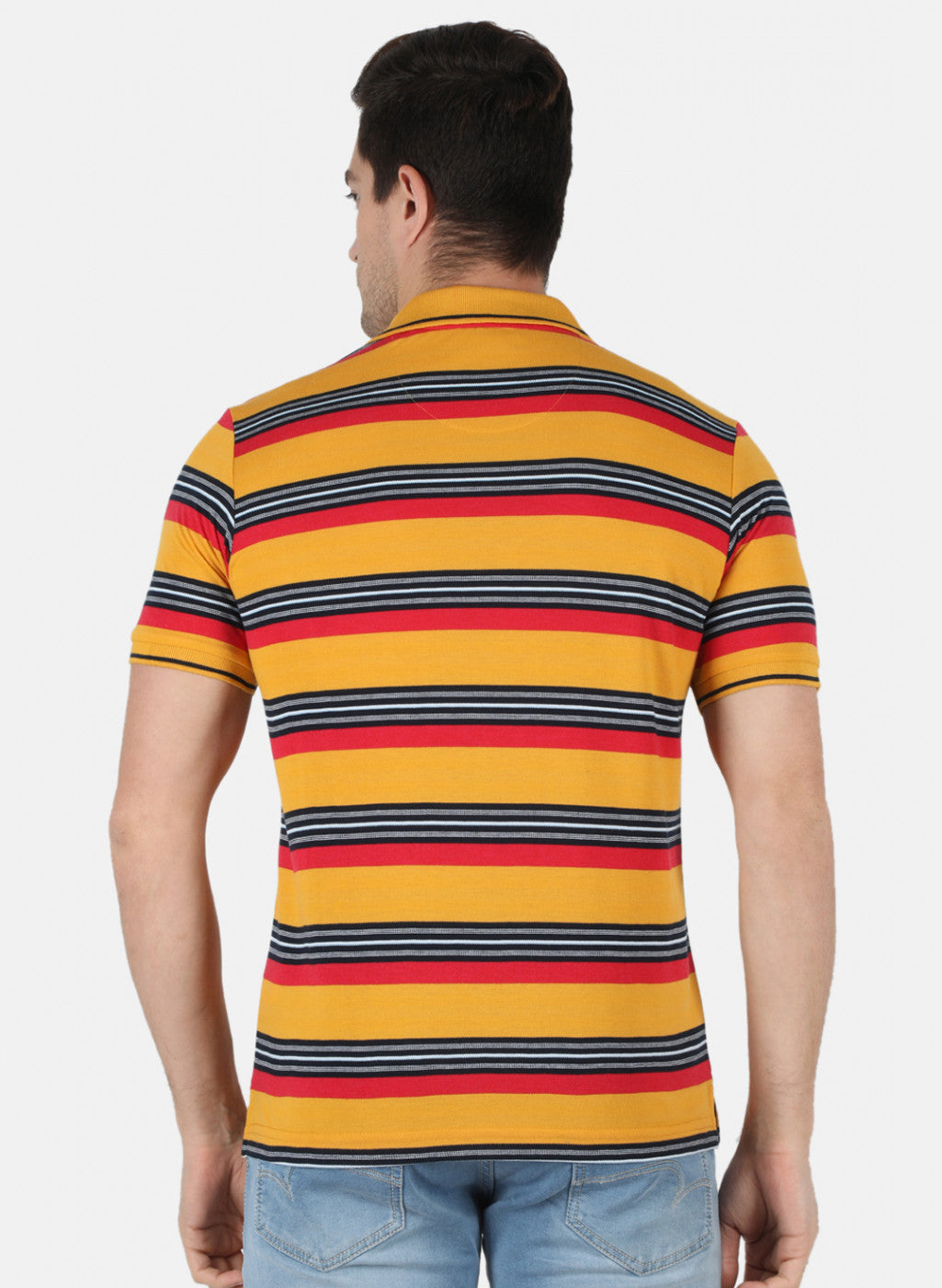 Men Yellow Stripe T-Shirt
