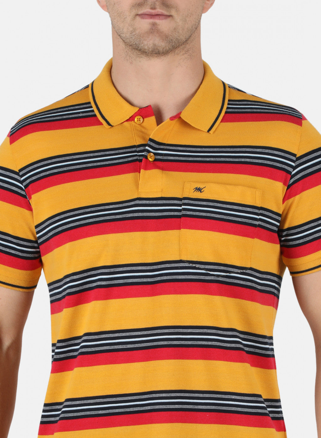 Men Yellow Stripe T-Shirt
