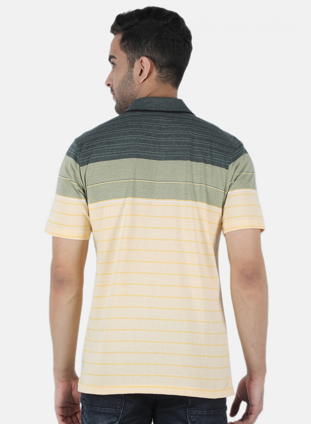 Men Green Stripe T-Shirt