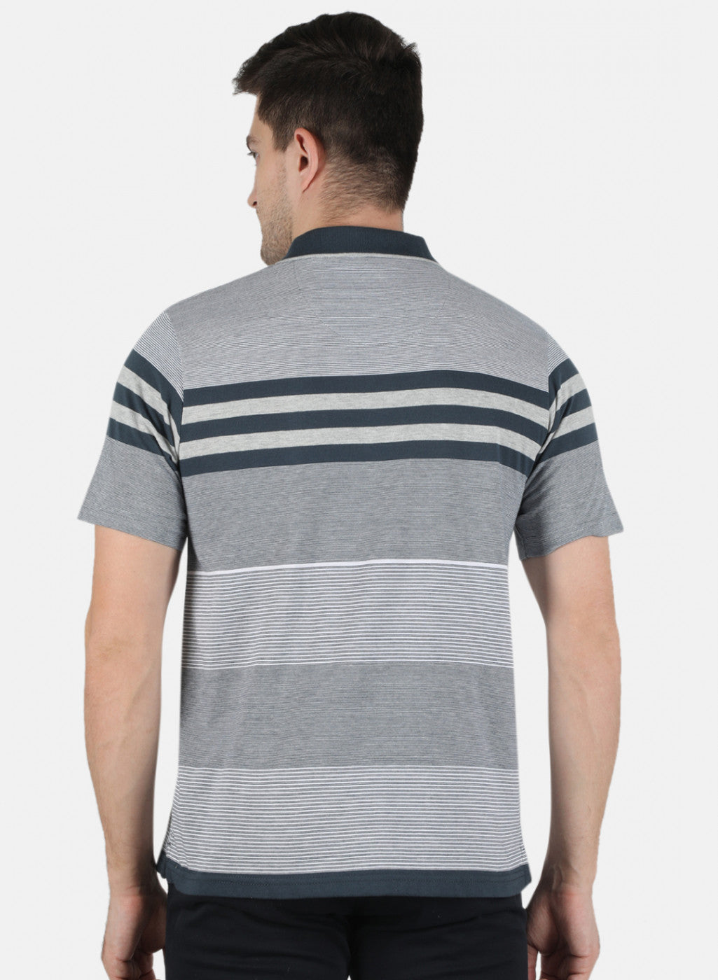 Men NAvy Blue Stripe T-Shirt