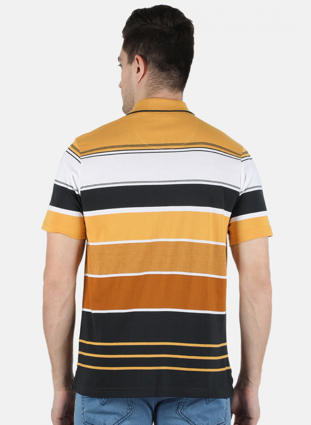 Men Yellow Stripe T-Shirt