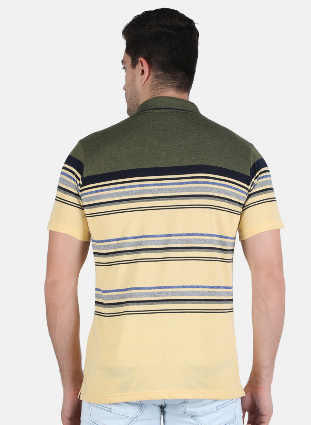 Men Yellow Stripe T-Shirt