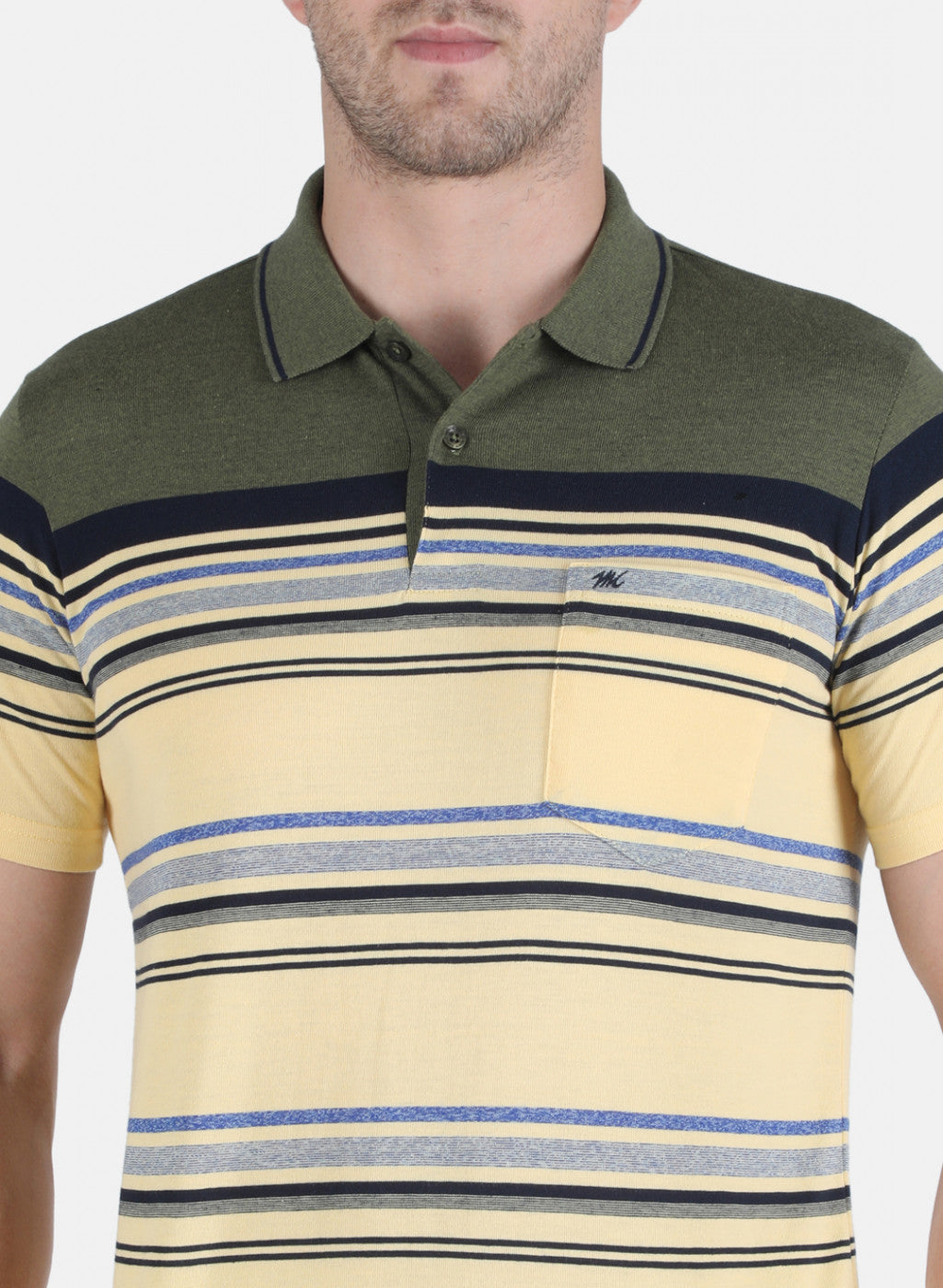 Men Yellow Stripe T-Shirt