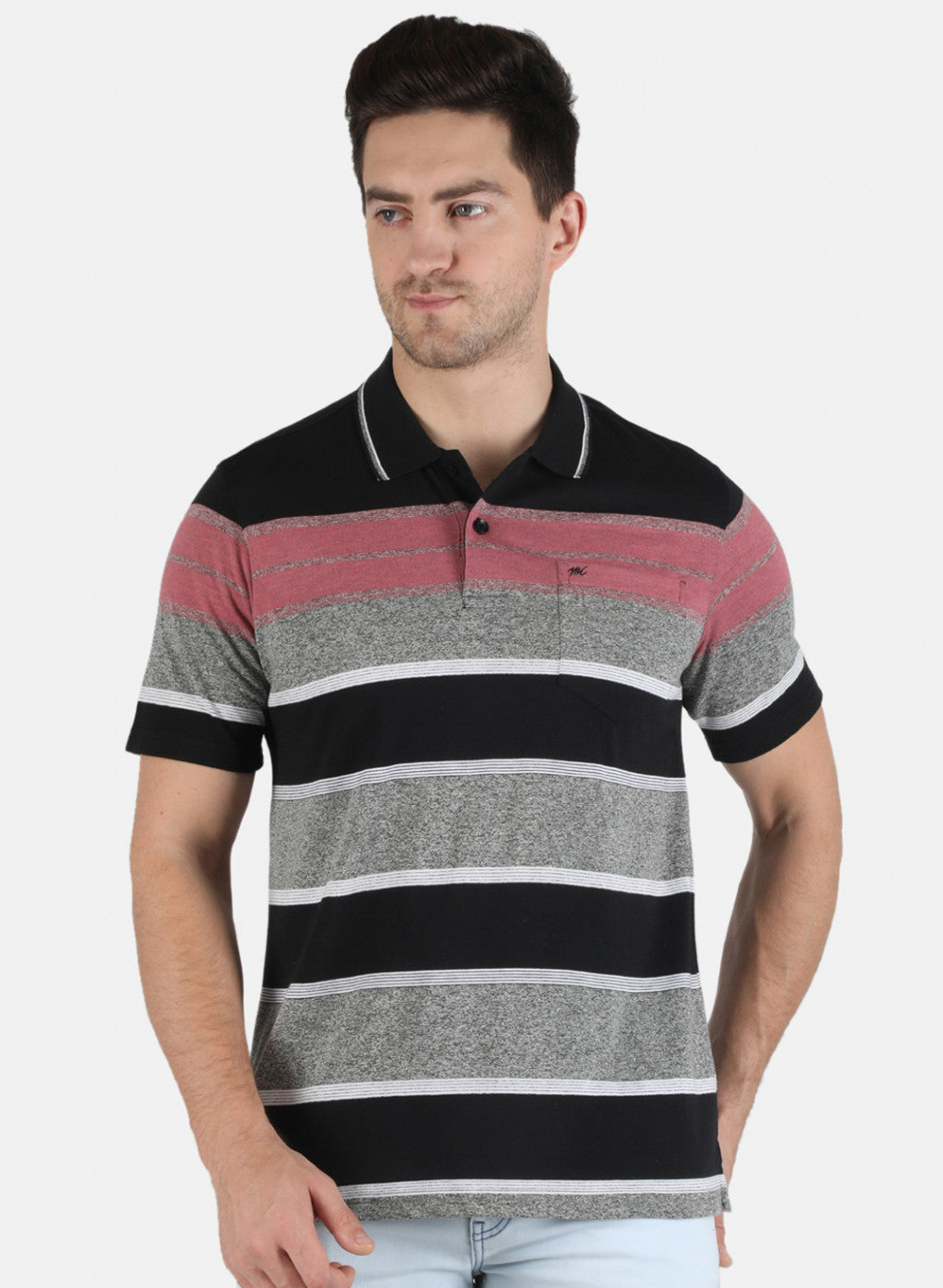 Men Black Stripe T-Shirt