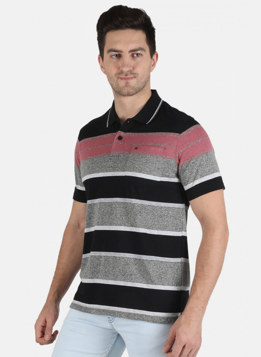 Men Black Stripe T-Shirt