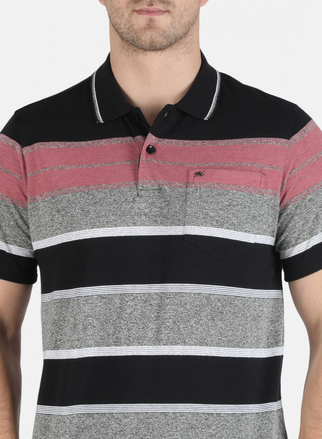 Men Black Stripe T-Shirt