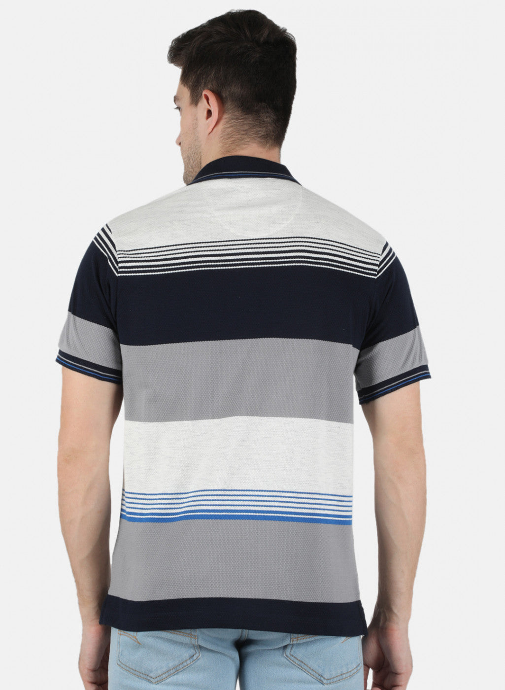 Men Blue Stripe T-Shirt
