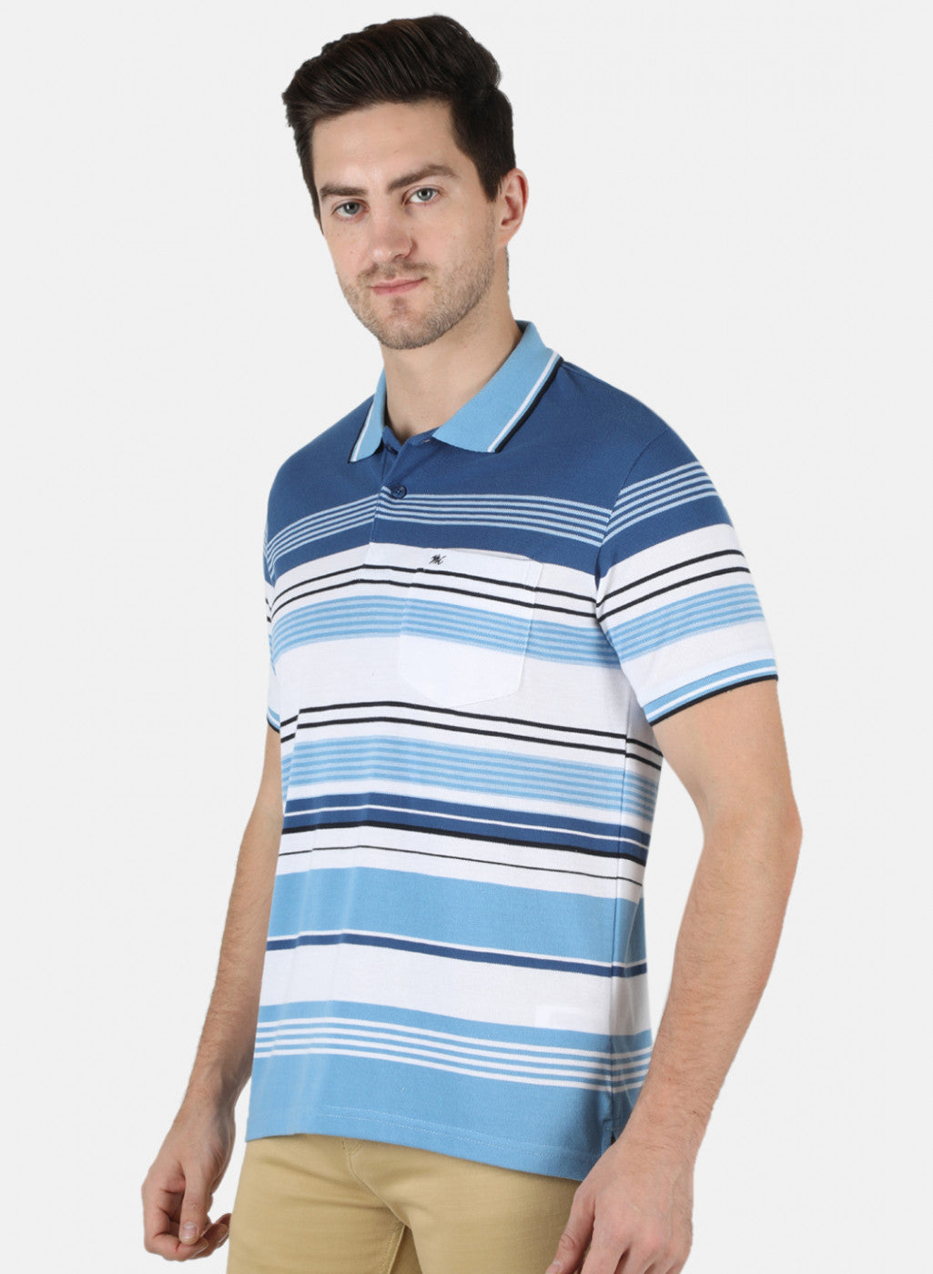 Men Blue Stripe T-Shirt