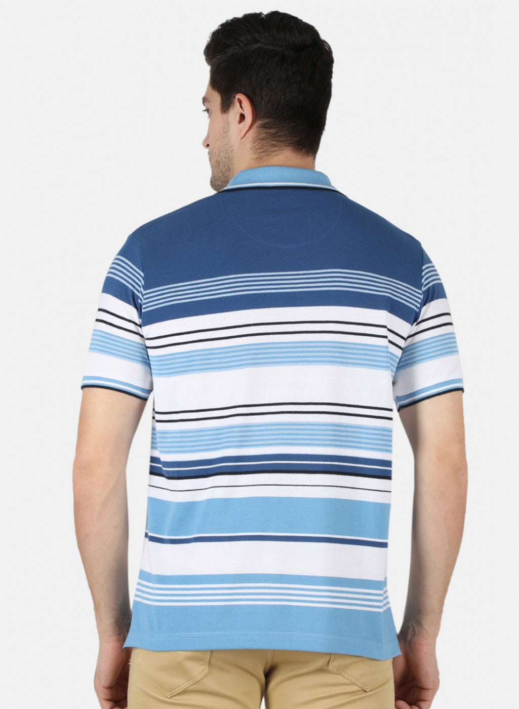 Men Blue Stripe T-Shirt
