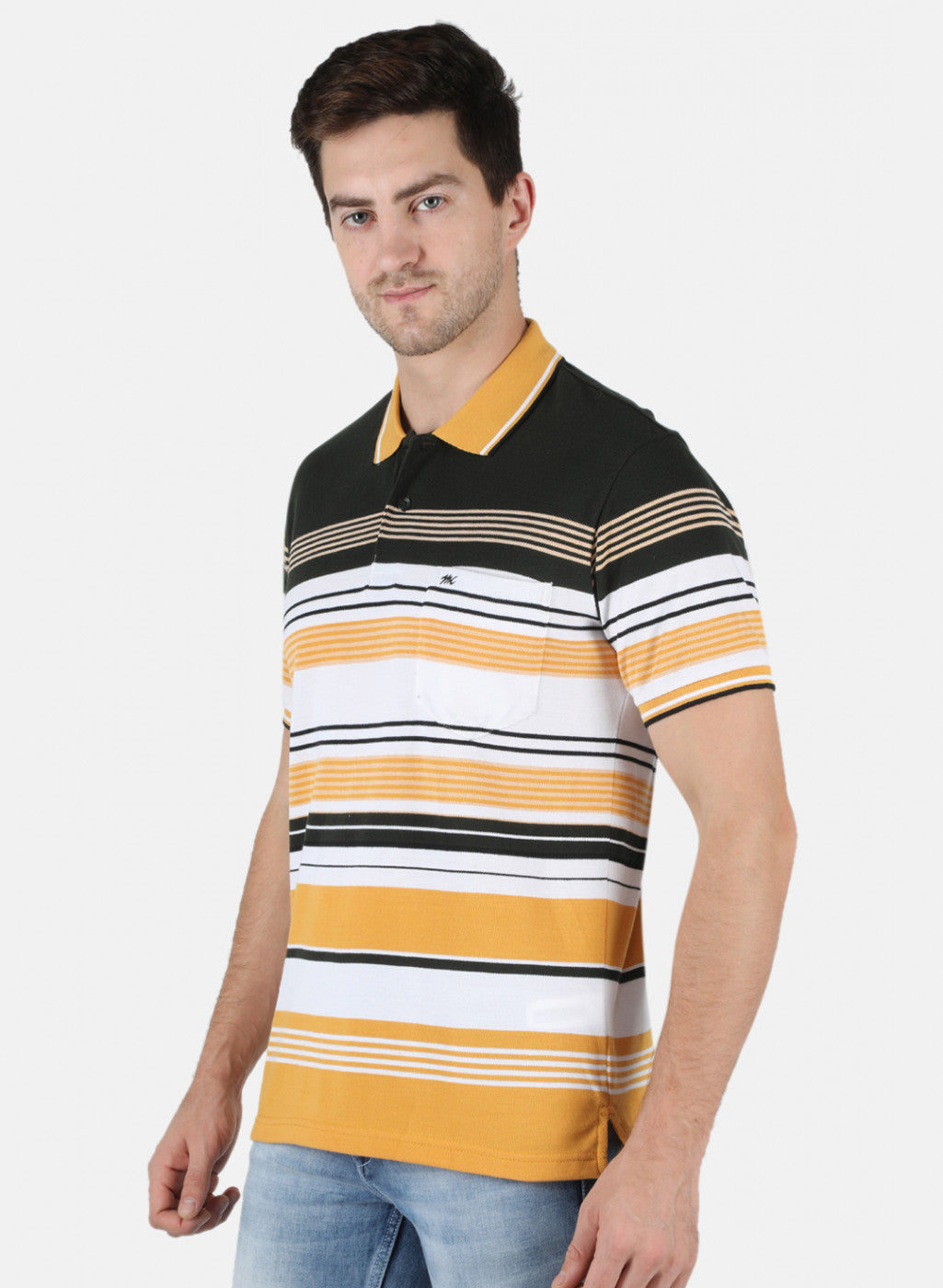 Men Yellow Stripe T-Shirt