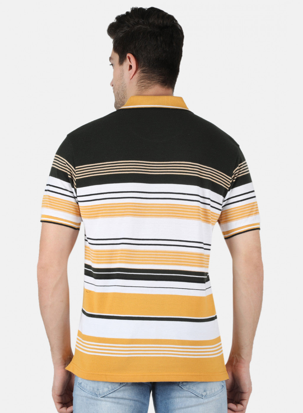Men Yellow Stripe T-Shirt