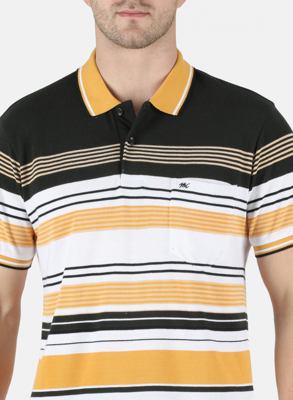 Men Yellow Stripe T-Shirt