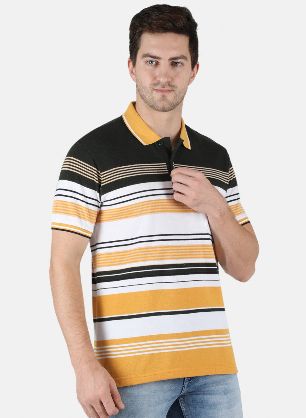 Men Yellow Stripe T-Shirt