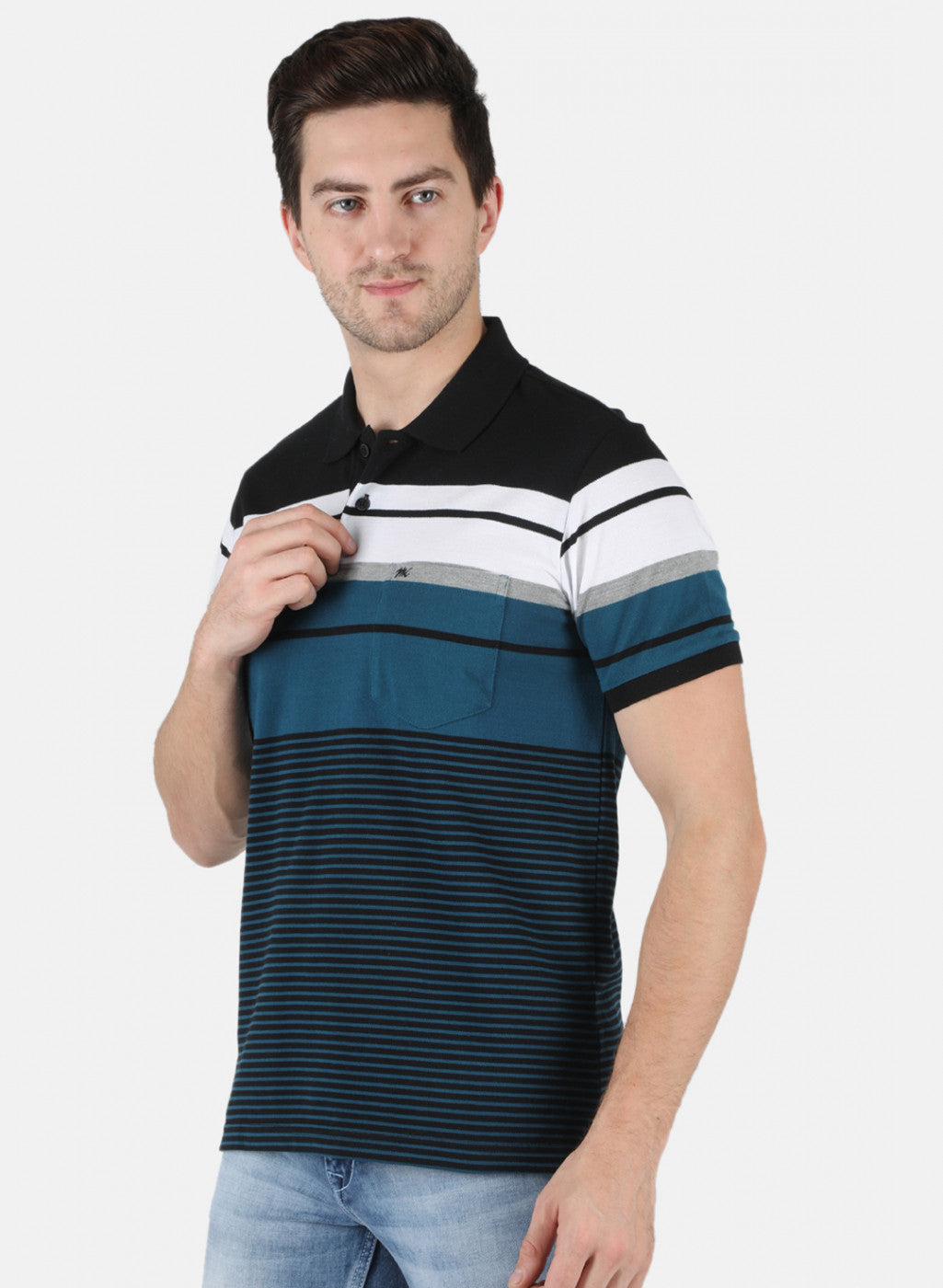 Men Blue Stripe T-Shirt
