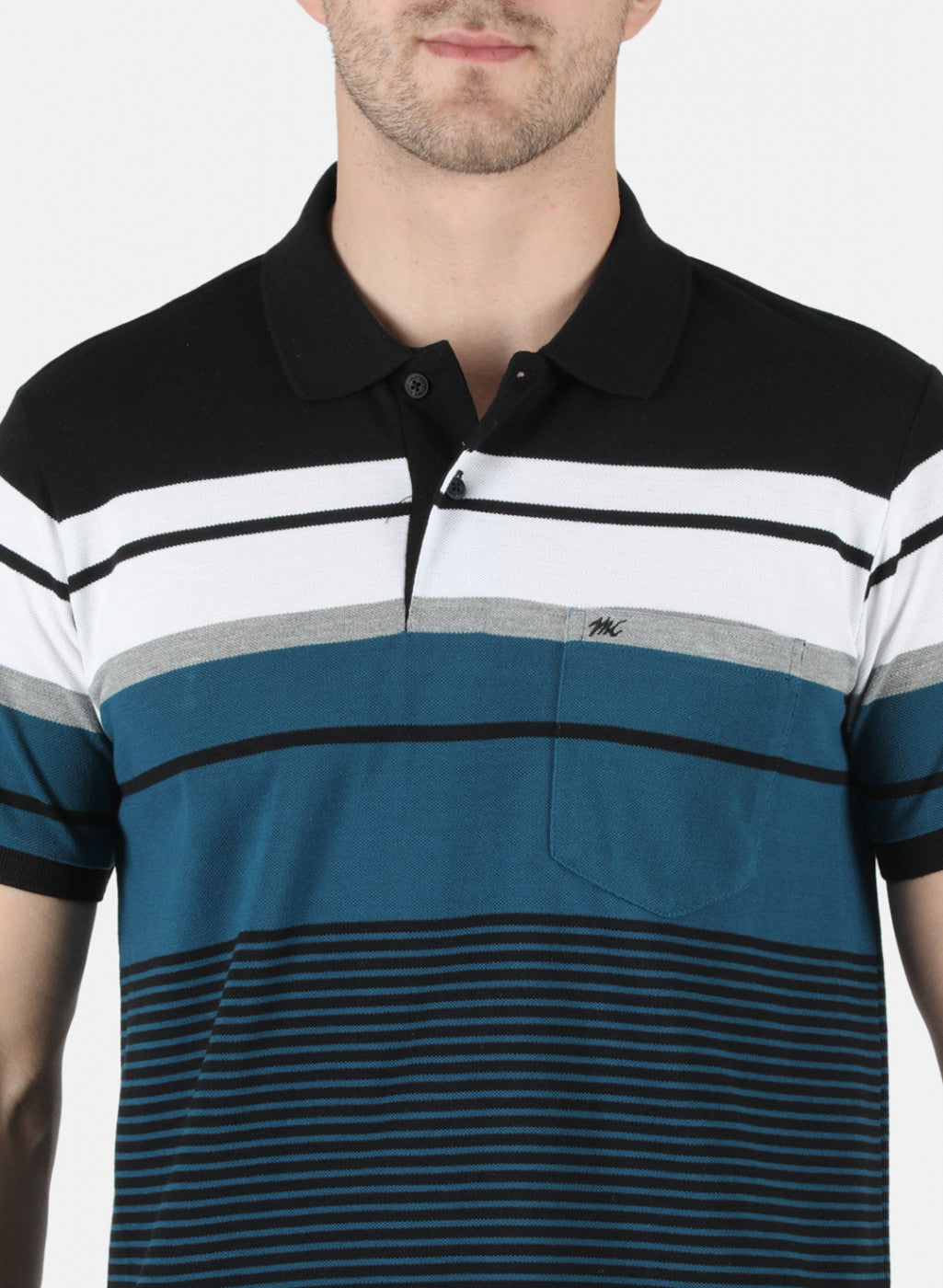 Men Blue Stripe T-Shirt